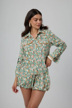  BLUZKA FLORAL EASY GLAM SHIRT